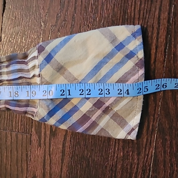 Sundance Willow Plaid Cotton V-neck Tie Knot Waist Popover Blouse Top Wmns XL - Picture 9 of 12